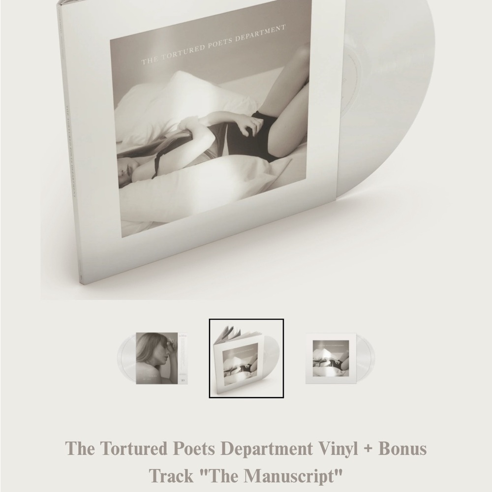 Taylor Swift Tortured Poets Dept Vinyl with Bonus “The Manuscript”